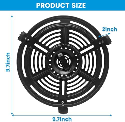 Air Fryer Grill Pan Grill Plate Crisper Plate Accessories Tray Rack for Ninja OP302 OP305 FD305 FD305 Air Fryer,Air fryer Replacement Parts for Ninja FD302 6.5 Qt FD101 5 Qt FD401 8 Qt - Image 2