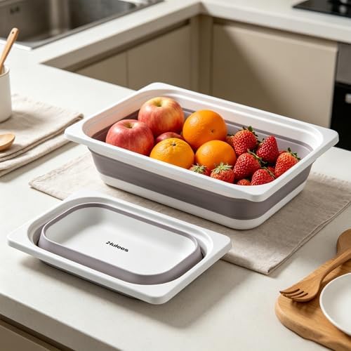 Collapsible Square Wash Basin, Portable Foldable Tub as RV Sink Ice Bucket Dishpan, Multipurpose Storage Basket for Camping BBQ Garage Garden Home Cleaning - Image 6