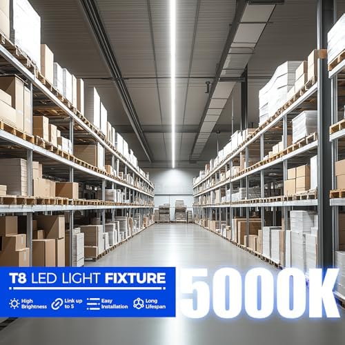 Barrina T8 LED Shop Lights 6FT, 60W 8500LM 5000K, High Output, 10 Packs - Image 5