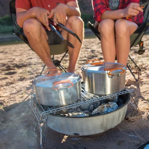 GSI Outdoors Glacier Stainless Camper 4 Person Packable Cookware & Dinnerware Set for Camping or Backpacking - Image 5