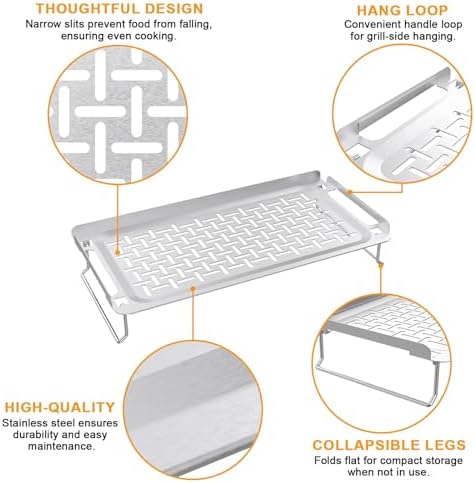 Griddle Warming Rack for Weber Slate 36 30 28 Inch Rust-Resistant Griddle, Stainless Steel Grill Warming Rack for Blackstone 17 22 28 36 Inch Charbroil Camp Chef and Most Flattop Griddle Accessories - Image 4