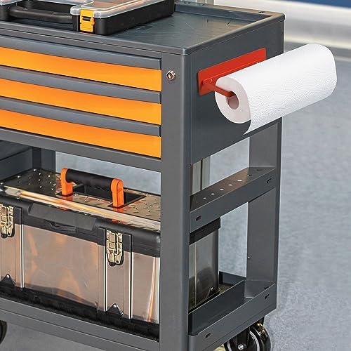 Magnetic Paper Towel Holder for Fridge Red,Heavy Duty Strong Magnet Backing for Toolbox,Grill,BBQ Griddles,RV Tailgates,Microwave,Fridge,Garage - Fit for Large Size of Paper Roll - Image 5