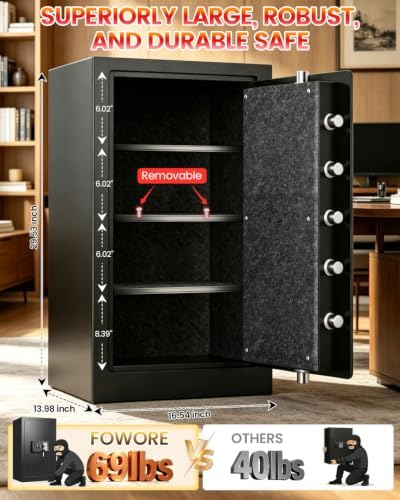 [7.8 Cuft] [ °] Fire Proof Safe for Home Documents - Image 3