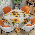 Sunflower Tablecloth 60x60 Inch Square Rustic Orange Floral Yellow Country Tablecloths Polyester Table Cloth for Holiday Parties Kitchen Dining Indoor Outdoor by Unknown