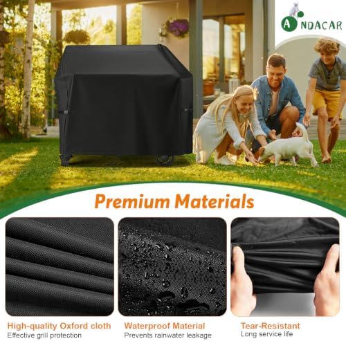 Grill Cover 51 Inch for Weber Searwood 600 XL Pellet Grill - Image 4
