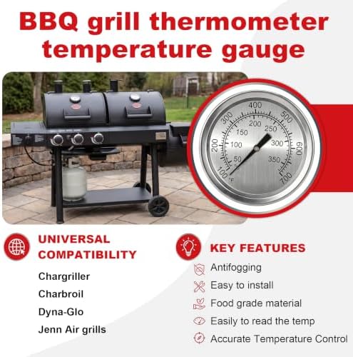 Grill Thermometer Temperature Gauge for Chargriller 5050 5650, 2 inch Dia - Image 3
