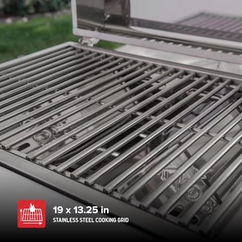 Nexgrill Tabletop 2 Burner Gas Grill, Stainless Steel with Folding Legs - Image 4