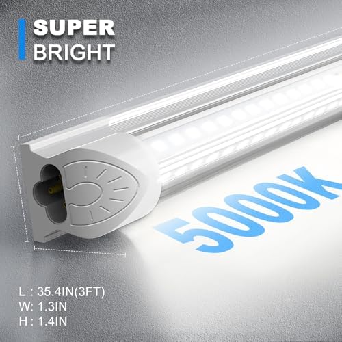 SHOPLED 3FT LED Shop Light, 34W 4760LM 5000K Daylight White, V-Shape - Image 6