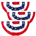 2x4 Ft American Bunting Flags Outdoor, USA Pleated Fan Flag for Outside, 4th of July Decorations Memorial Day Patriotic Flags Bunting Outdoor Indoor Decor (Set of 3) by NUOLAN