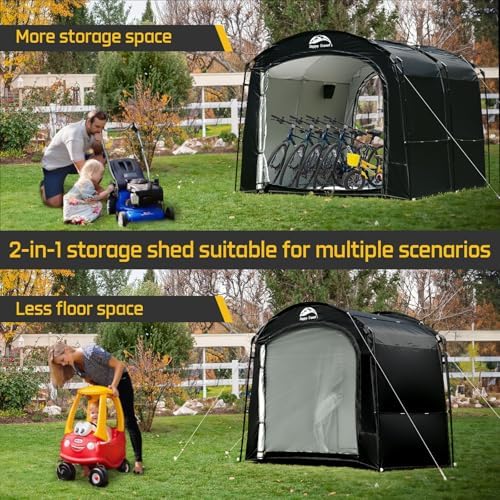 Happy Travel Bike Storage Shed Tent, Outdoor Portable Bicycle Storage Sheds - Image 3