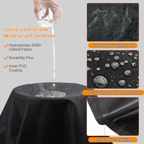 Grill Cover 55inch 600D 4.2LB Heavy Duty BBQ Gas Grill Cover for Outdoor Outside, Waterproof, Anti-UV Material for Char-Broil, Monument, Dyna-Glo (SKZ) - Image 5
