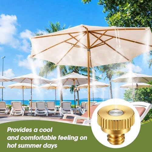 Zhengmy 200 Pcs Brass Misting Nozzles 0.1mm for Cooling System, Gold - Image 3