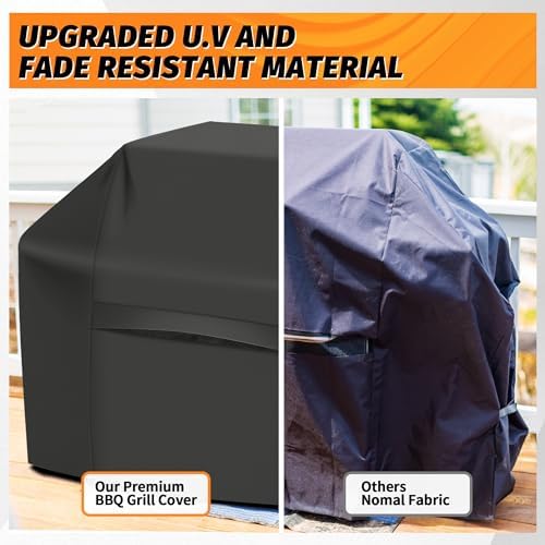 iCOVER Grill Cover 70 Inch, BBQ Grill Cover for Outdoor Grill, 600D Heavy-Duty Waterproof BBQ Cover, Large Barbecue Gas Grill Covers for Weber, Charbroil, Brinkmann, Nexgrill and More, Black - Image 6