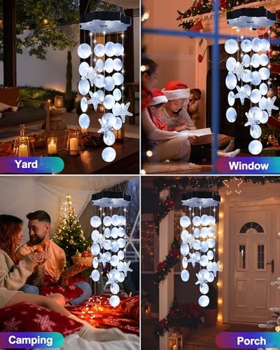 Toodour Solar Wind Chimes for Outside, Gifts for Mom Grandma Women Girls - Image 5