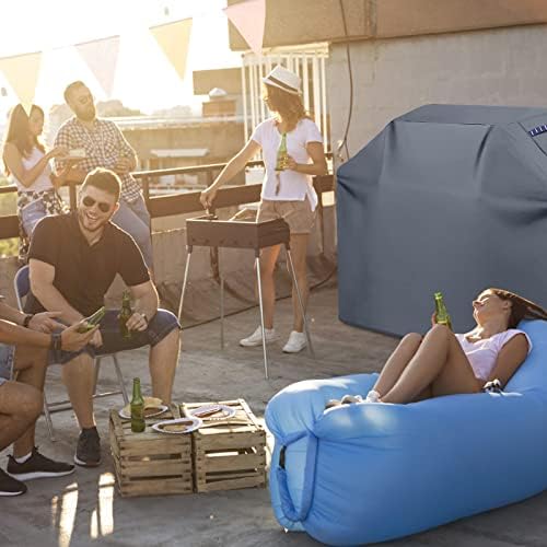 Grill Cover 600D Heavy Duty, Universal Fit Waterproof BBQ Grill Protector with Adjustable Straps, Weatherproof Outdoor Oven Cover for All Seasons - Image 4
