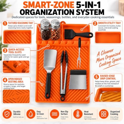 Find law Silicone Tools Mat for Griddle & Kitchen Countertop - Image 3