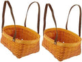 Yardwe 2pcs Outdoor Woven Picnic Basket Sturdy Handle Capacity Fruit Vegetable Storage for Picnics Parties and Home Organization Rustic Design for Easy Carrying by YARDWE