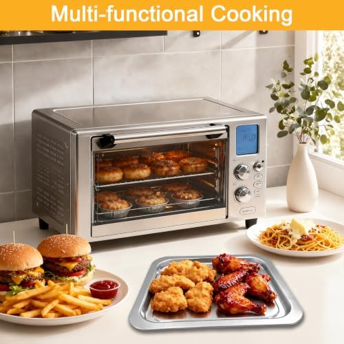 Air Fryer Replacement Parts for Emeril Lagasse Everyday 360 Air Fryer, Food-Grade Non-stick Stainless Steel Air Fryer Accessories，Including 12''×10'' Grill Pan Plate Tray and 12.4''×10'' Wire Rack - Image 7