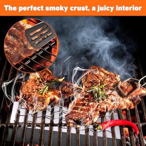 Skyflame Wood Chip Smoker Box for Charcoal, Propane Gas Grill - Image 6