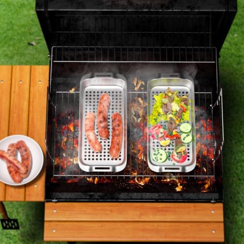 G.a HOMEFAVOR Grill Basket Set, BBQ Grill Tray, 3-Piece - Image 7