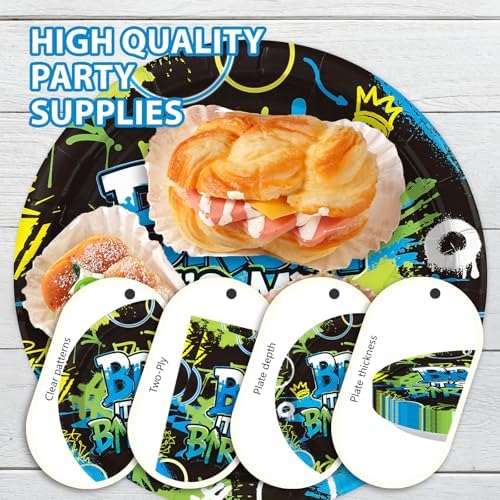 96 Pcs Bruh Birthday Party Supplies for Boys Teenager Serves 24 - Image 6