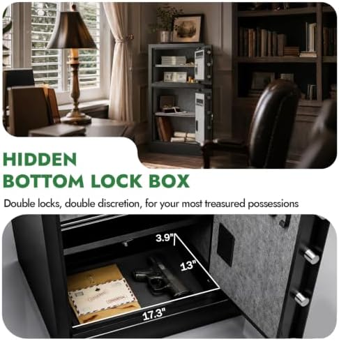 KAER 8.6 CuFt Extra Large Heavy Duty Home Safe Box with Hidden Lock Box - Image 6