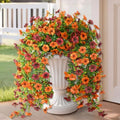 ZFProcess Artificial Fall Mums Fake Flowers Plants for Outdoor Home Decor by ZFProcessArtificialFlowers