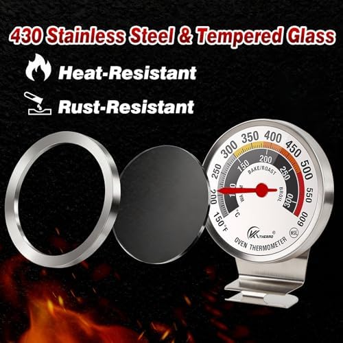 Oven Thermometer 360° Rotating Dial Extra Large Digits 150-600°F - Image 6