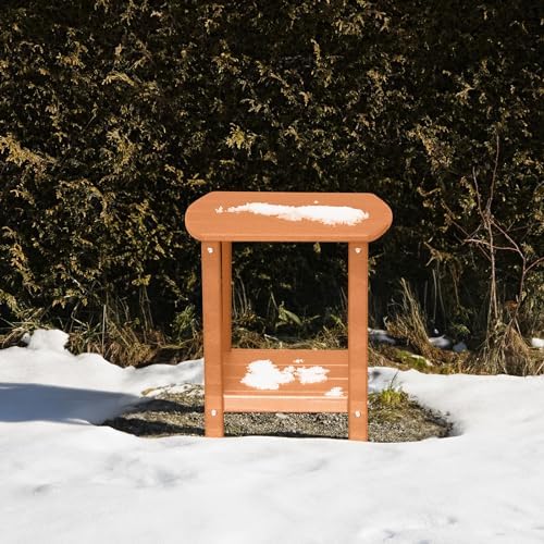 Adirondack Square Outdoor Side Table,2-Tier Storage Patio Side Table, HDPE End Tables for Backyard Pool Porch Garden Lawn - Image 2