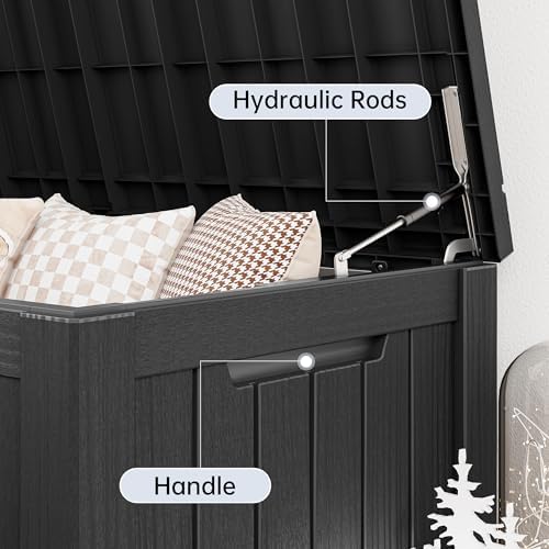 KAMABOKO 160 Gallon Outdoor Storage Box Waterproof Deck Box for Patio - Image 5