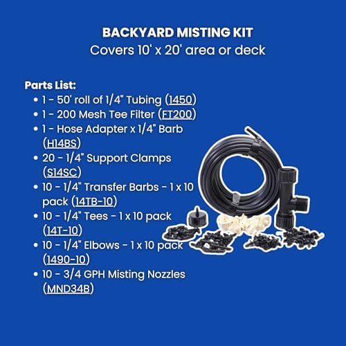 Dripworks Backyard Misting Kit - Includes 3/4 GPH Misters | Agricultural Grade Components | Trusted Brand Since 1991 - Image 6
