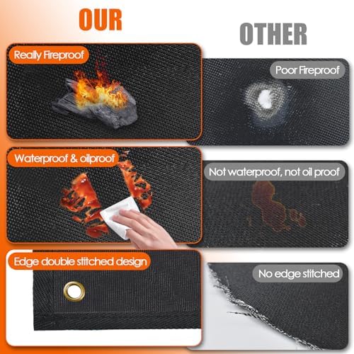 Large Under Grill Mats for Outdoor Grill Deck Protector, 80 x 59 x 0.02in - Image 3