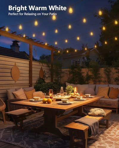 Brightown 37FT Solar String Lights Outdoor, 10+1 Shatterproof LED Lights - Image 7