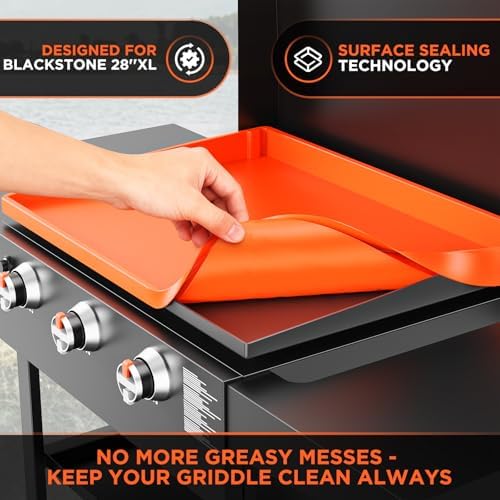 Silicone Griddle Mat Cover for Blackstone - 28XL Inch True All-Encompassing Coverage Heavy Duty Food Grade Grill Buddy Mat, All Season Cooking Surface Protective Cover - Image 2