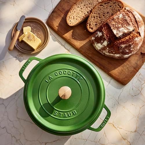 Staub Cast Iron Round Dutch Oven, Made in France, 4-qt, Pistachio - Image 3