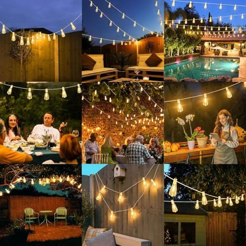 Brightever 25FT Outdoor String Lights 13 Bulbs, Waterproof Patio Lights - Image 7