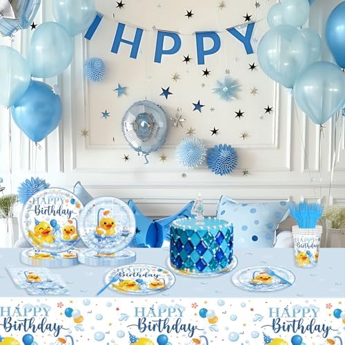 121PCS Duck Birthday Decorations Party Supplies for 24 Guests - Image 6
