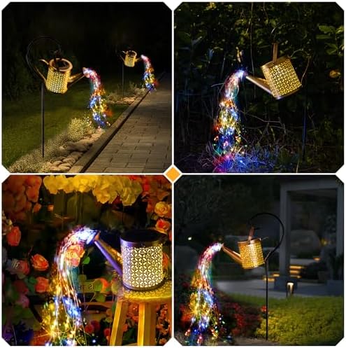 SRNPMIU Solar Watering Can Light, Solar Yard Decorations Outdoor - Image 5