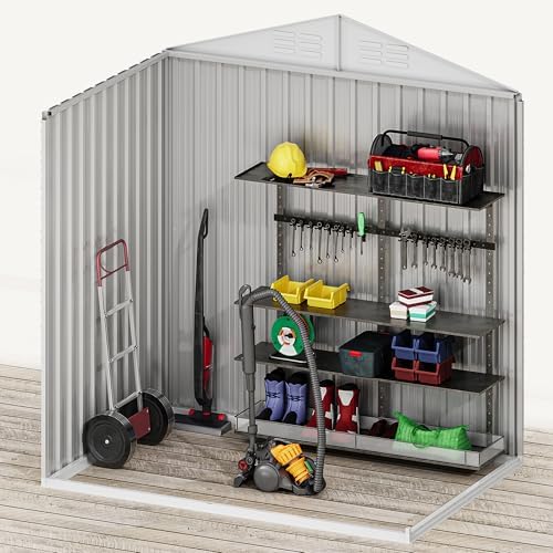 DWVO 6x4ft Outdoor Storage Shed with Secure Entrances & Vents - Image 4