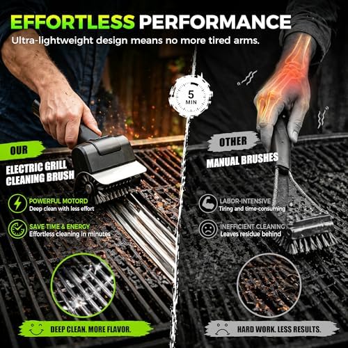 Electric Grill Brush, Cordless Automatic BBQ Power Cleaner - Image 3