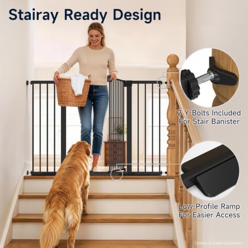 Cumbor 36" Extra Tall Dog Gate for Large Dogs, 30-54" Wide Pet Gate - Image 6