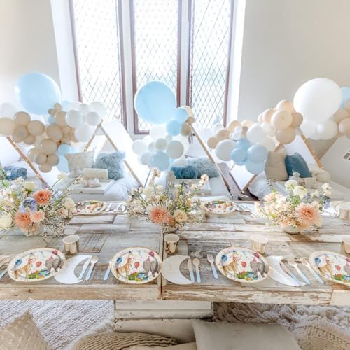 WRAPAHOLIC 25Pcs Birthday Paper Plates - 9 Inch Adorable Animal Disposable Plates Decorative Dinner Plates for Party Tableware Supplies Table Decor - Image 5