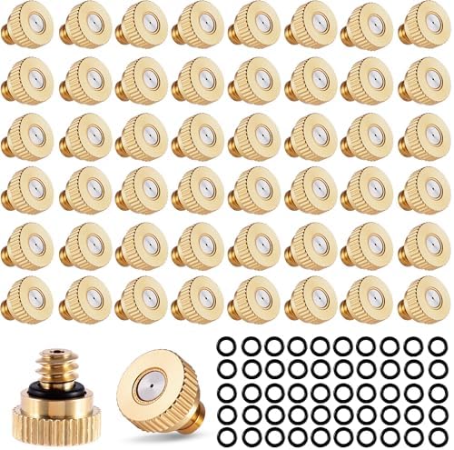 50 Pack Brass Misting Nozzles with 50Pc Misting Nozzles O Ring by NFAMRZCAR