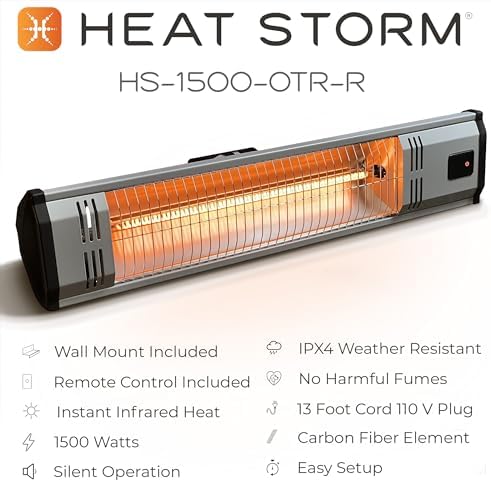 Heat Storm Tradesman 1500 Watt Weatherproof Infrared Heater, Remote - Image 7