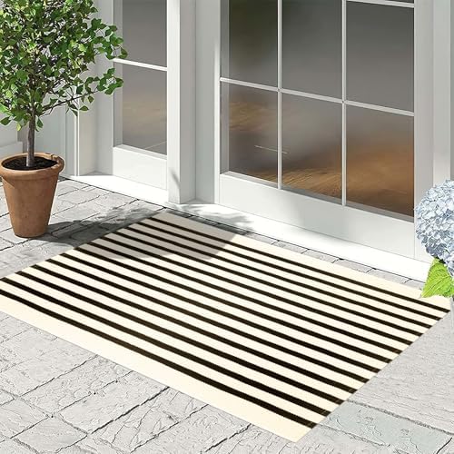 BUAGETUP Front Layered Door Mat 24"x35"Fall Striped Outdoor Rug Porch Decor - Image 7