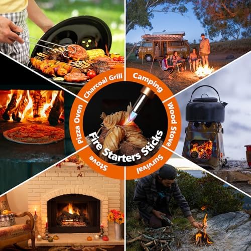 USKICH 150Pcs Fire Starter,Fire Starters for Campfires,Fireplace, Pellet Stove & Wood, Fire Pit, Smoker, BBQ, Chimney, Pizza Oven - Fire Starters for Grill, Charcoal Starter, for Men - Image 6