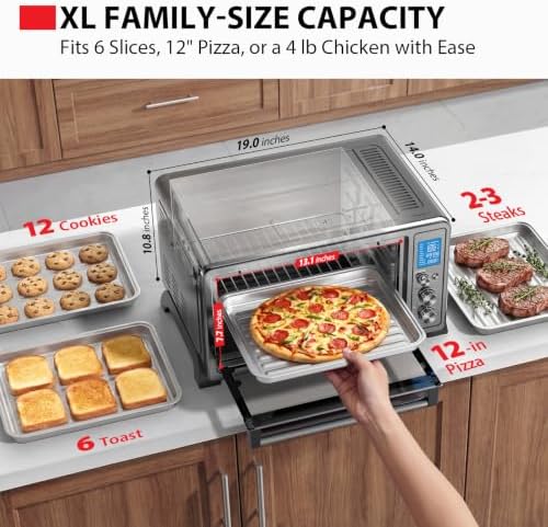 TOSHIBA 10-in-1 Convection Toaster Oven, 6-Slice Countertop Oven, 1500W - Image 3