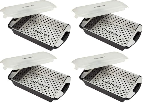Cuisinart CMT-200 Marinade and Grilling Basket Set, Stainless Steel (Pack of 4) by Cuisinart