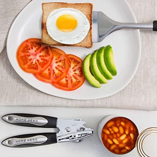Home Hero Stainless Steel Kitchen Utensils Set - Heat-Resistant Silicone & Nonstick Tools - Durable Stainless Steel Kitchen Gadgets - Complete Kit Measuring Cups & Spoons - 41-Piece Set - Image 4