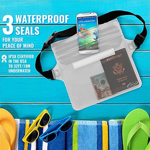 AiRunTech Waterproof Fanny Pack,Phone Pouch Dry Bag for Passport Wallet Purse,Floating Waterproof Bags for Travel Beach Swimming Kayaking Boating Cruise Accessories - Image 4